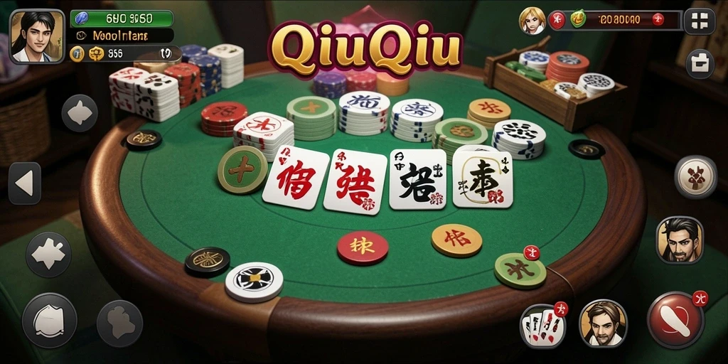 Screenshot gameplay 66D yang menampilkan serunya bermain QiuQiu.
