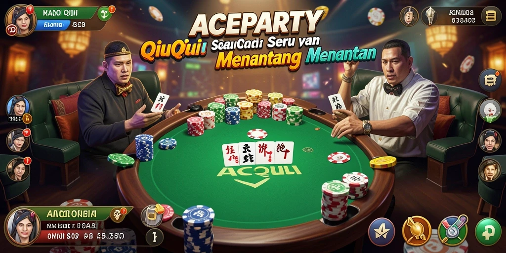Tampilan gameplay QiuQiu yang seru dan mendebarkan di ACEPARTY.