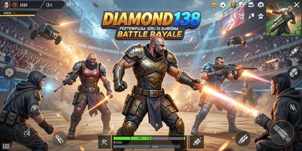 Gameplay menegangkan dalam pertarungan Battle Royale yang epik.