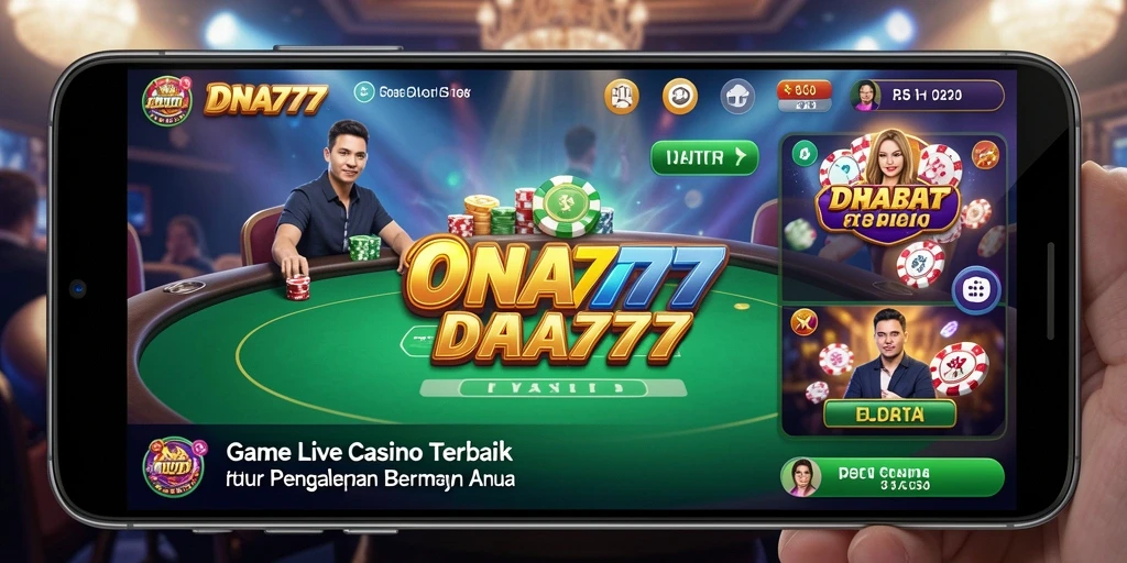 Tampilan gameplay Live Casino yang menakjubkan dan interaktif.