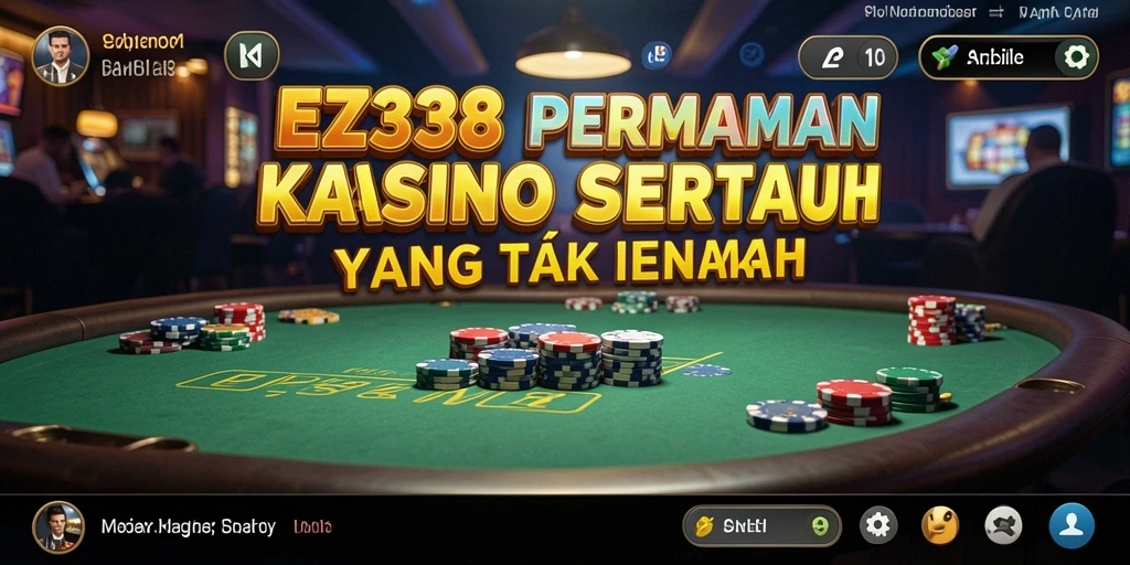 Screenshot gameplay EZ338 menampilkan pengalaman Kasino yang mendebarkan dan warna-warni.