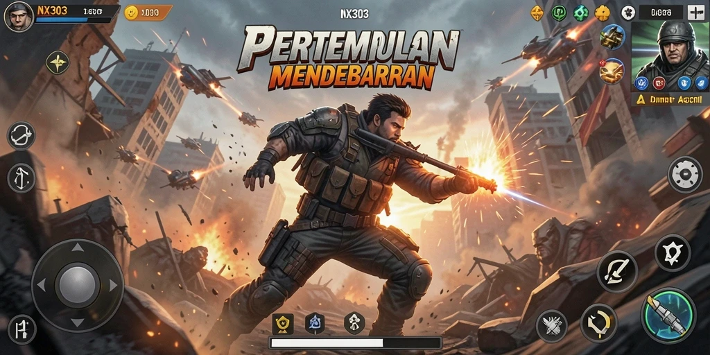Gameplay seru NX303 menampilkan aksi mendebarkan dan karakter dinamis.