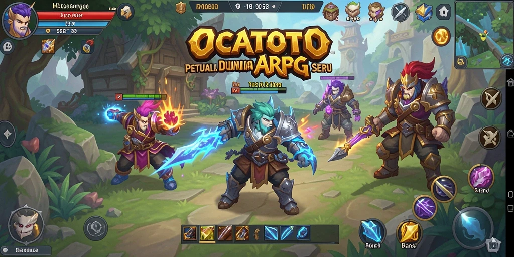 Tampilan gameplay ARPG yang mendebarkan dan interaktif di OCATOTO.