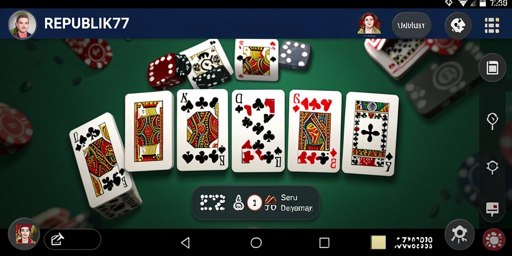 Tampilan gameplay seru di REPUBLIK77 dengan grafik yang menarik.
