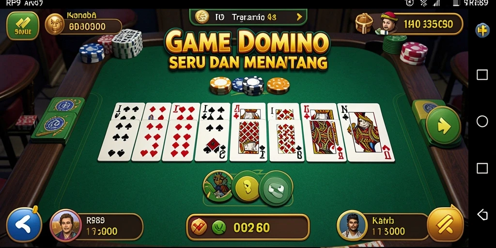 Gambaran gameplay seru dalam permainan Domino RR89.