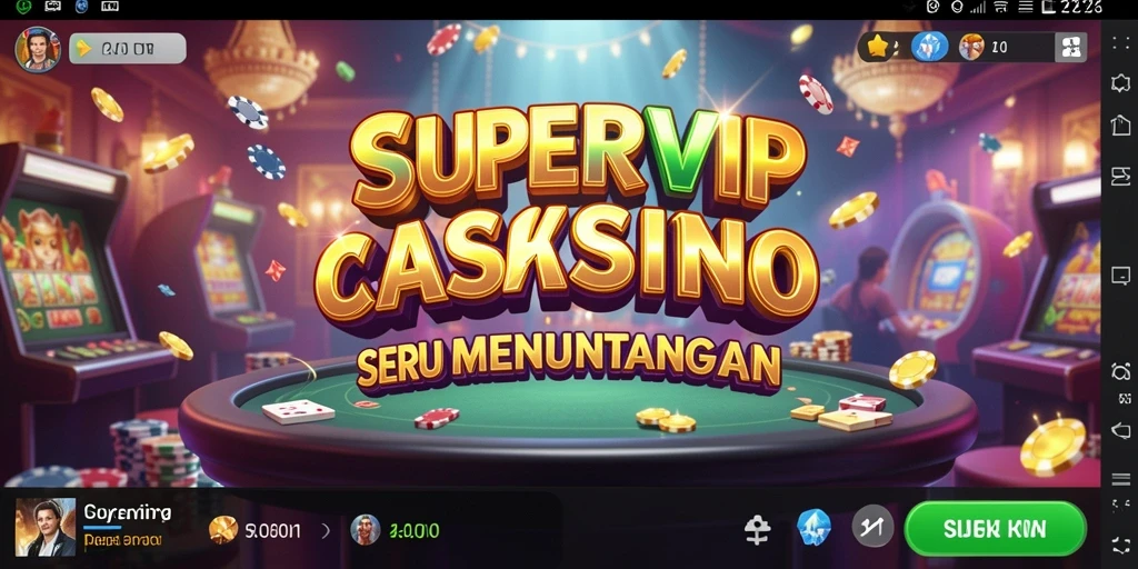 Gambaran gameplay seru dalam SUPERVIP dengan banyak pilihan permainan Kasino.