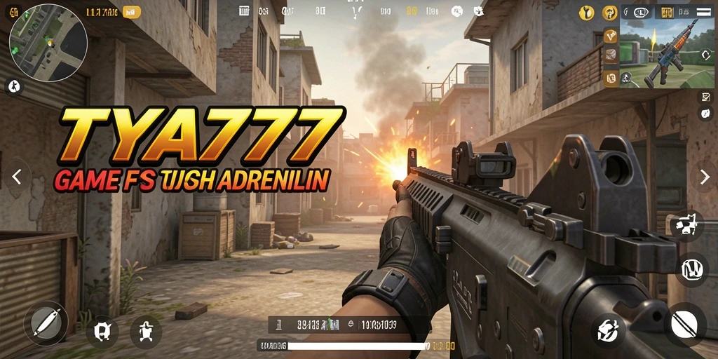 Tampilan gameplay TYA777 dengan aksi tembak-menembak yang seru.