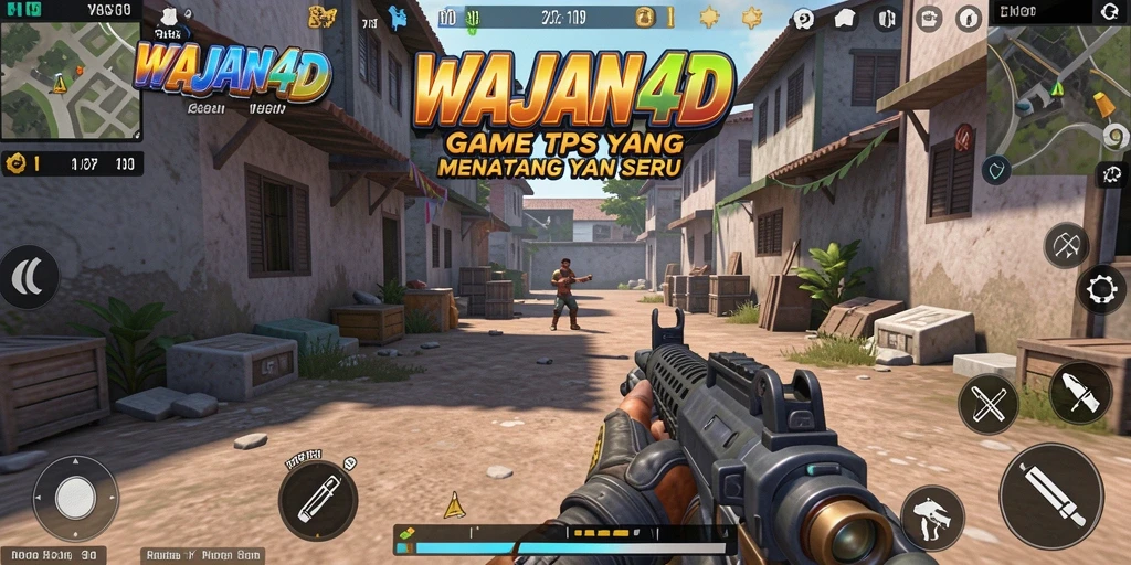 Screenshot utama WAJAN4D yang menampilkan aksi gameplay TPS.