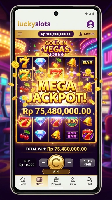 Tampilan menarik dari permainan slot di aplikasi luckyslots yang menyajikan berbagai pilihan menarik.
